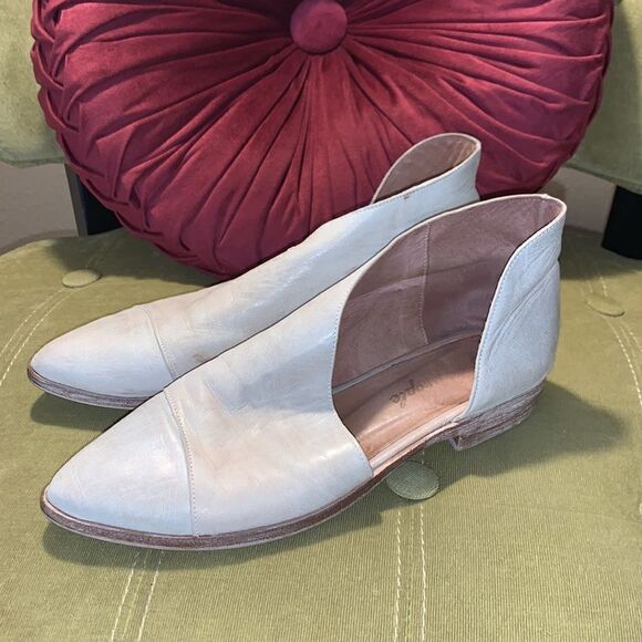 Free people Royal Flat in grey leather, size 7. - Picture 5 of 7